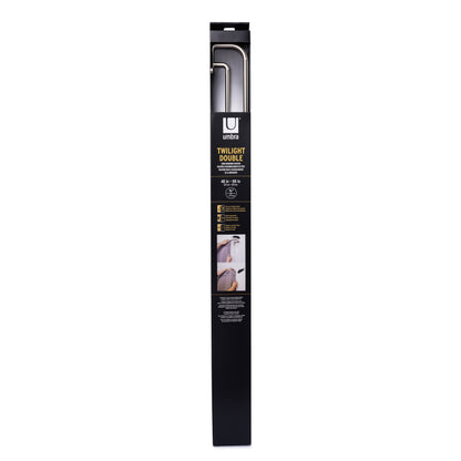 トワイライト ダブル カーテンロッド 121.9～223.5cm ニッケル