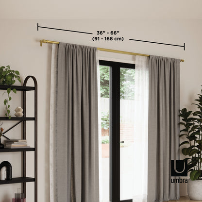 カッパ ダブルカーテンロッド 91.4-167.6cm