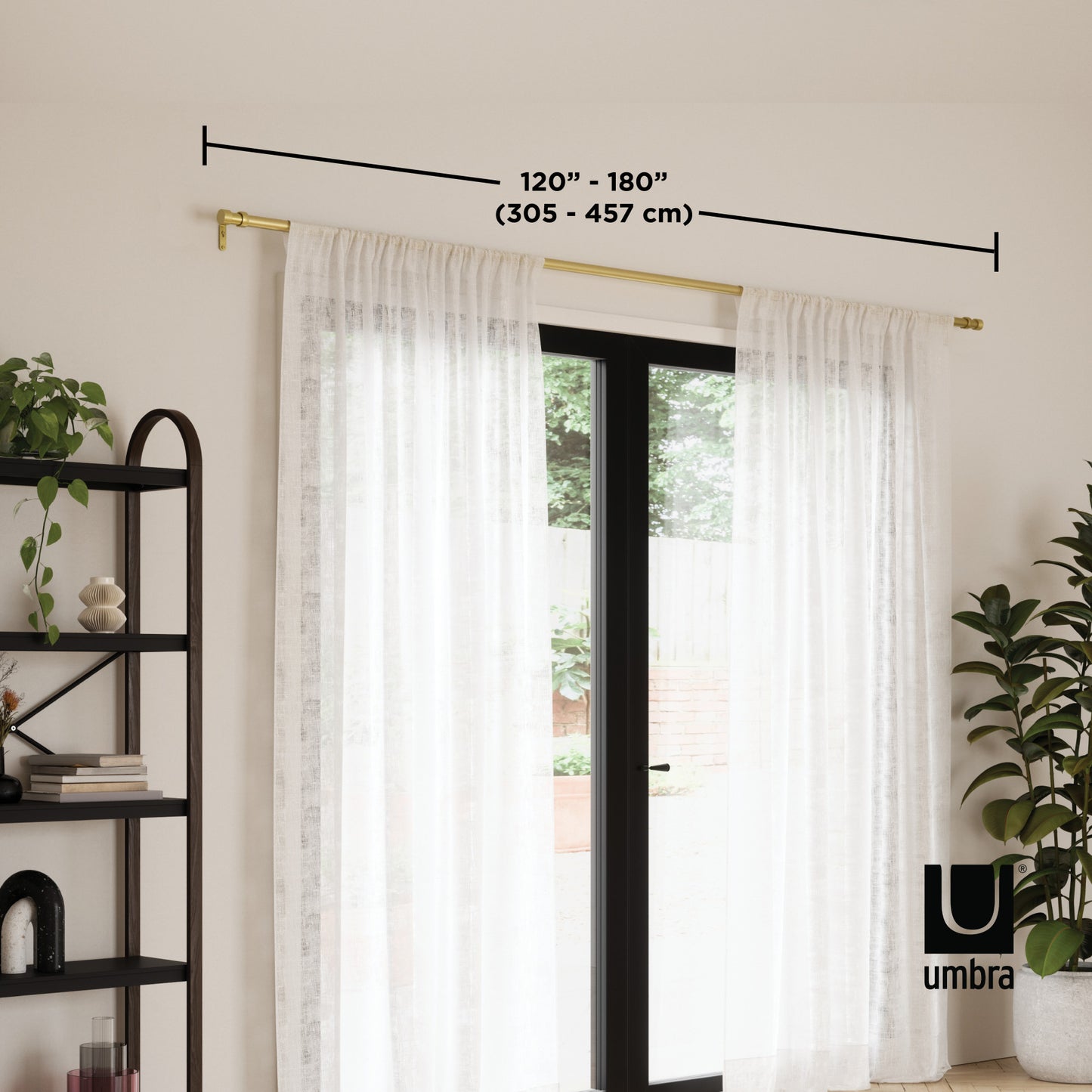 カッパ カーテンロッド 304.8-457.2cm